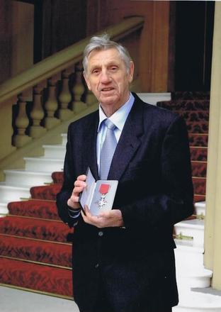 Charles Robson after his award of the MBE