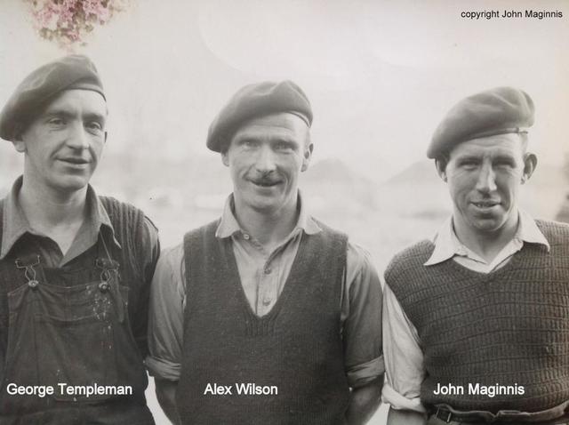 Pte. George Templeman,  Pte. Alex Wilson and Rfn. John Maginnis