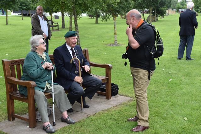 Keith 'Pony' Moore and Mrs Moore with Nick Collins