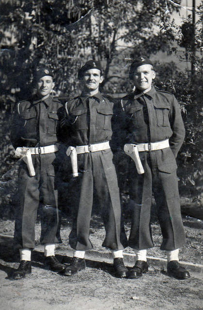 Pte. Norman Carter (right) and others