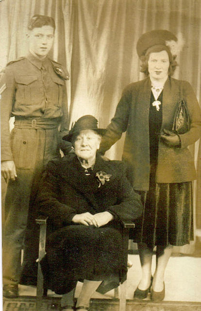 Cpl Begbie with his Mother and Grandmother