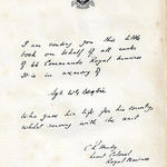 Letter from Lt. Col Hardy