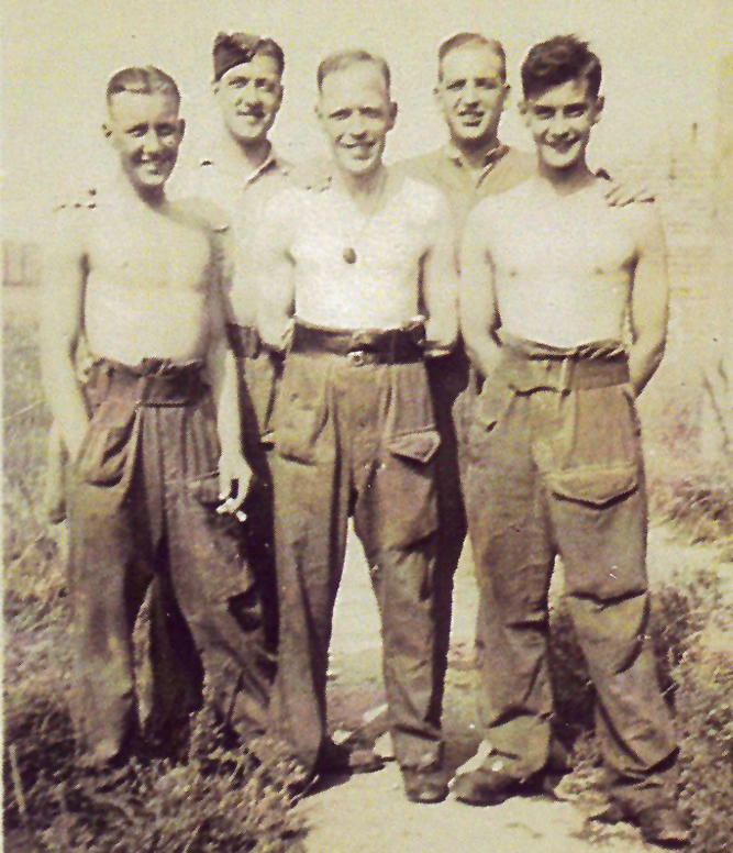 Ron Griffiths, Harry Hewitt, Cpl. Skeath and Jimmie Whitaker 46RM Cdo