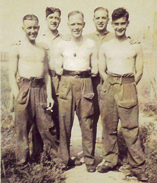 Ron Griffiths, Harry Hewitt, Cpl. Skeath and Jimmie Whitaker 46RM Cdo