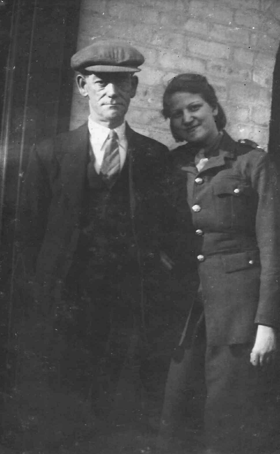 Arthur's wife, Joan, and father, Ernest Betts
