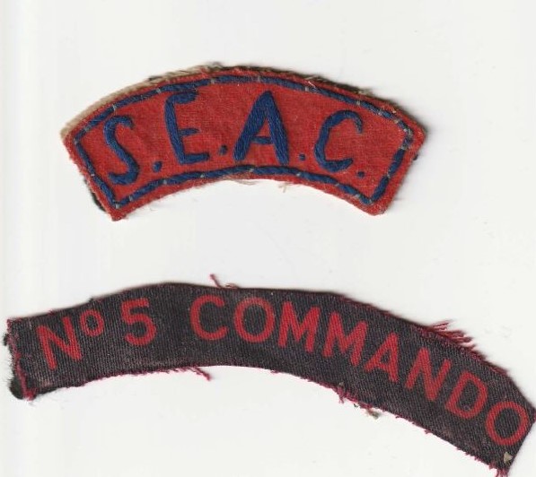 No.5 Commando insignia of Arthur Baseley, 6 Troop.