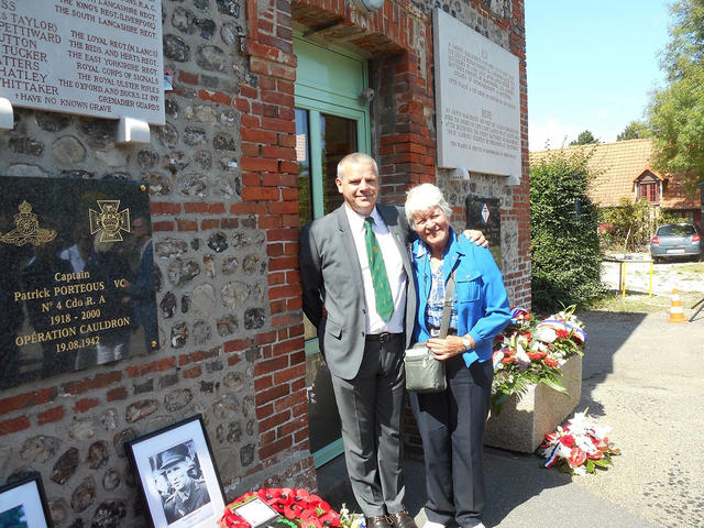 Stephane and Charmian, daughter of Patrick Porteous VC