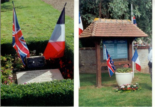 Brigadier Derek Mills Robert's ashes at Bavent, Normandy