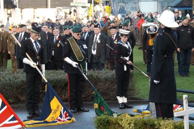 The Colours are dipped for the Two Minutes Silence