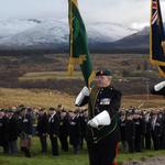 Fred Davies, CVA National Standard Bearer, leads The Colour Party.