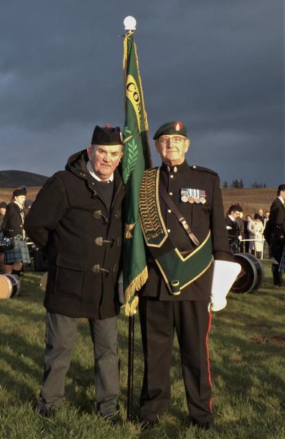 Colour Party Marshall & Fred Davies, CVA National Standard Bearer.