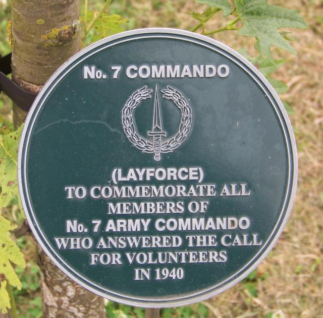 No.7 Commando Memorial Plaque at Alrewas