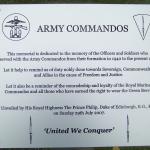 Army Commando Memorial commemoration plaque