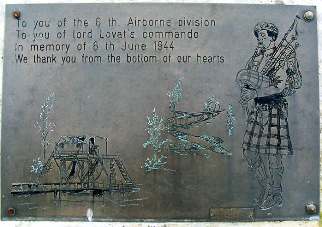 6th Airborne and Commandos plaque, Normandy