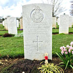 Grave of Cpl Goodenough at Ranville War Cemetery.