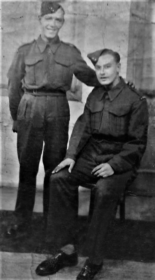 Edward Bagdonas (No.4 Cdo) and John Birrell (standing)