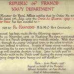 Pte Isaac Hawkins, Croix de Guerre