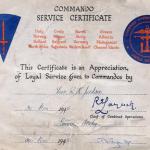 Commando Service Certificate