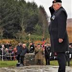 CVA Treasurer, John Burn lays a wreath