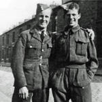 Private Garfield Grieve on right