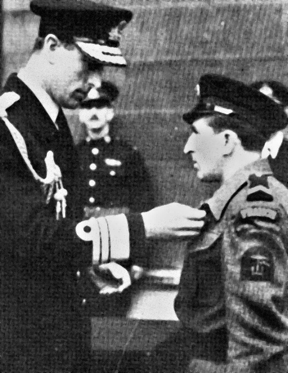 Francois Baloche receives the Military Medal