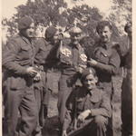 Jock Mills, Bob Yaxley, Jock Clark, Len Campbell, A Wicks, Neustadt, May 1945