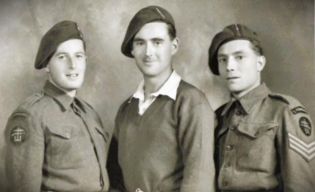 TSM Ken McAllister; L/Sgt. Joe Rogers MM; Sgt. Tommy Everitt
