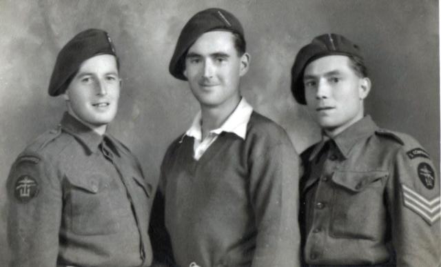 TSM Ken McAllister,  L/Sgt. Joe Rogers MM, and L/Sgt. Tommy Everett