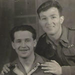 Pte Derrick Dryden (on the right) and pal