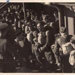 Some of No1 Commando undergoing training, photo taken on board either Prince Leopold or Princess Beatrix.