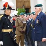 General Sir Adrian Bradshaw, KCB, OBE, Governor of The RH Chelsea, inspects the Commando Veterans.