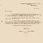 Letter to Lt Col Tom Trevor, CO No.1 Cdo, from Gen. Bob Laycock, 16 May '43