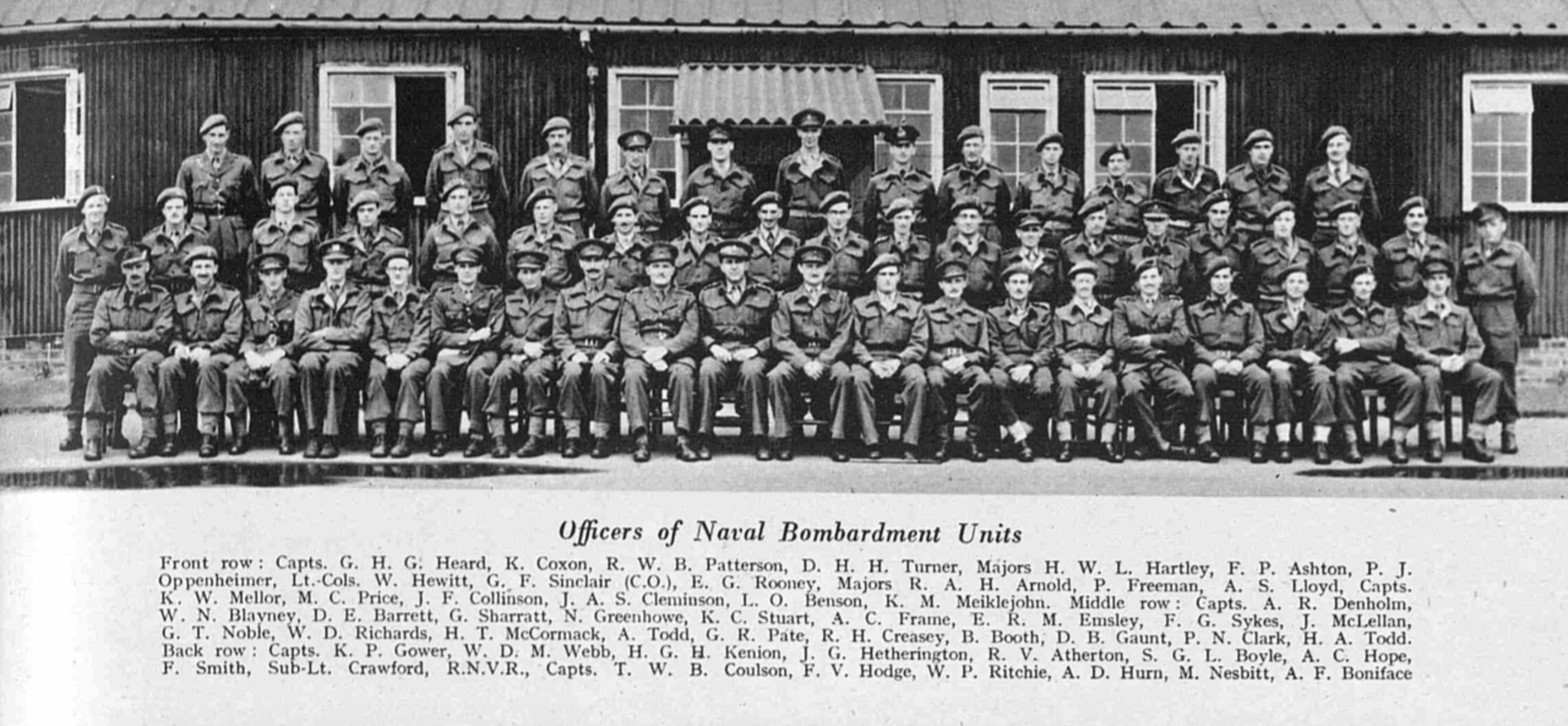 Officers of Naval Bombardment Units