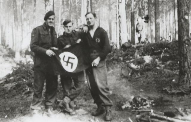 3 men and a flag