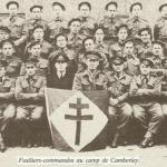 Fusiliers-commandos at a camp in Camberley