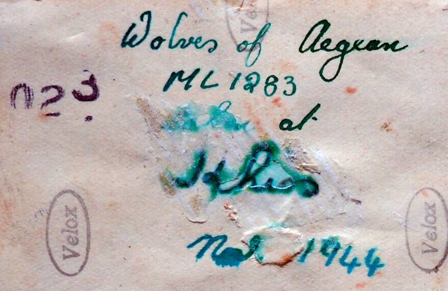 Reverse of Wolves of the Aegean ML1283 photo