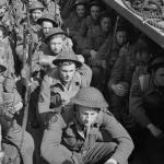 Royal Naval Beach Commandos aboard a Landing Craft Assault