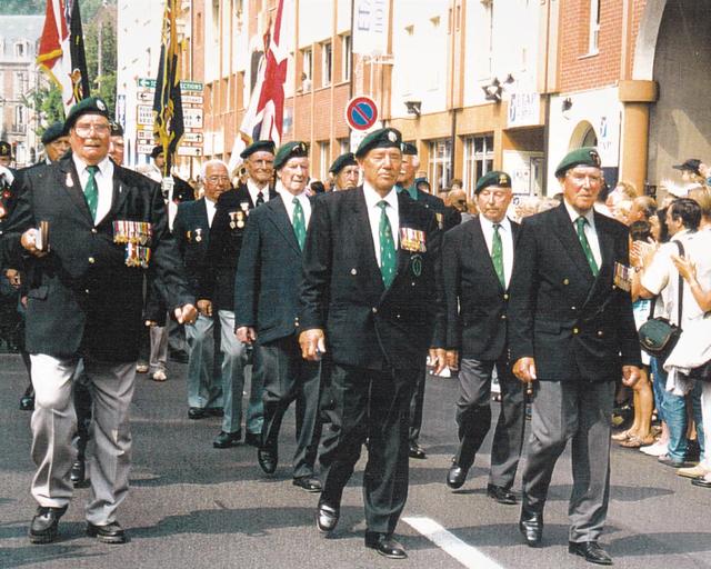 Procession march for the Commandos who took at Dieppe 19th August 1992