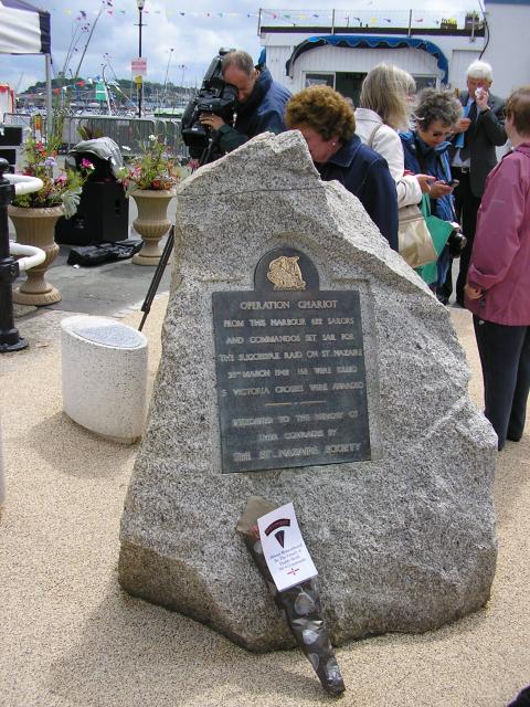 Operation Chariot memorial stone