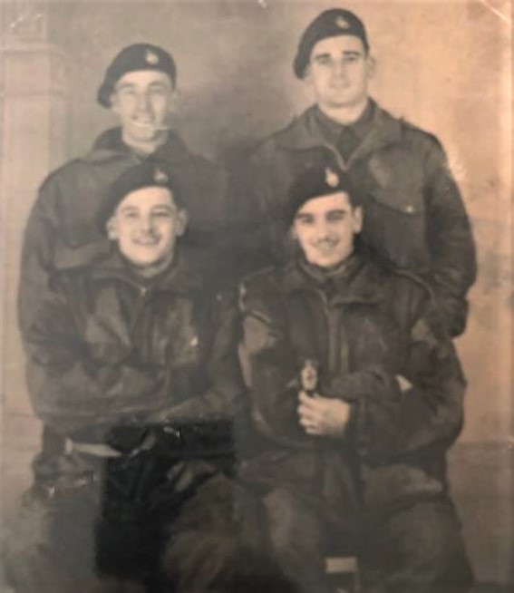 Mne. Harold Smedley 47RM Cdo (seated right) and others