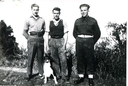 Mne Ernest Poyner 40RM Cdo.(on left) and 2 others, Corfu
