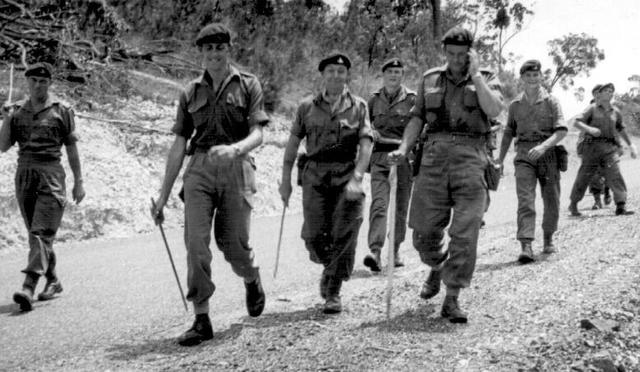 Maj. Atkins, Capt. Johnston, and others, 95 Commando, Australia 1966