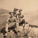 Fred Newby 45 Cdo. RM (right)  and others, Tai O island, Hong Kong