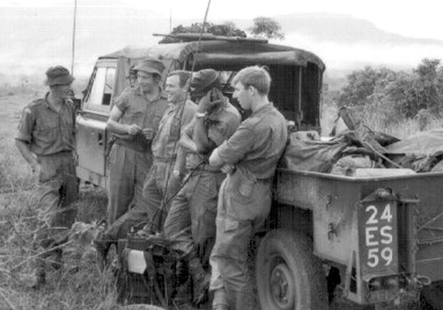 Poss Gnr Jock Ross, L/Bdr. Les "froggy" Innes, Bdr. Johnny Simeon, Gnr. "Stu" Ford