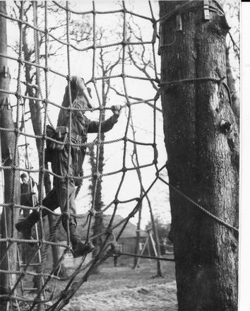 Recruit in the net on CTCRM Tarzan Course