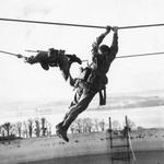 Recruits at CTCRM over water tank attempting regain