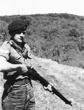 Cpl David Prichard with .303” Lee Enfield.