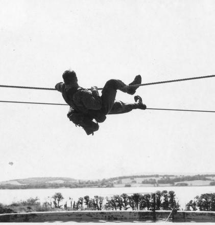 Recruit ‘on the ropes’ over water tank