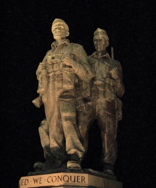 Memorial at night