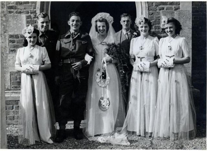 Albert Bacon on his wedding day